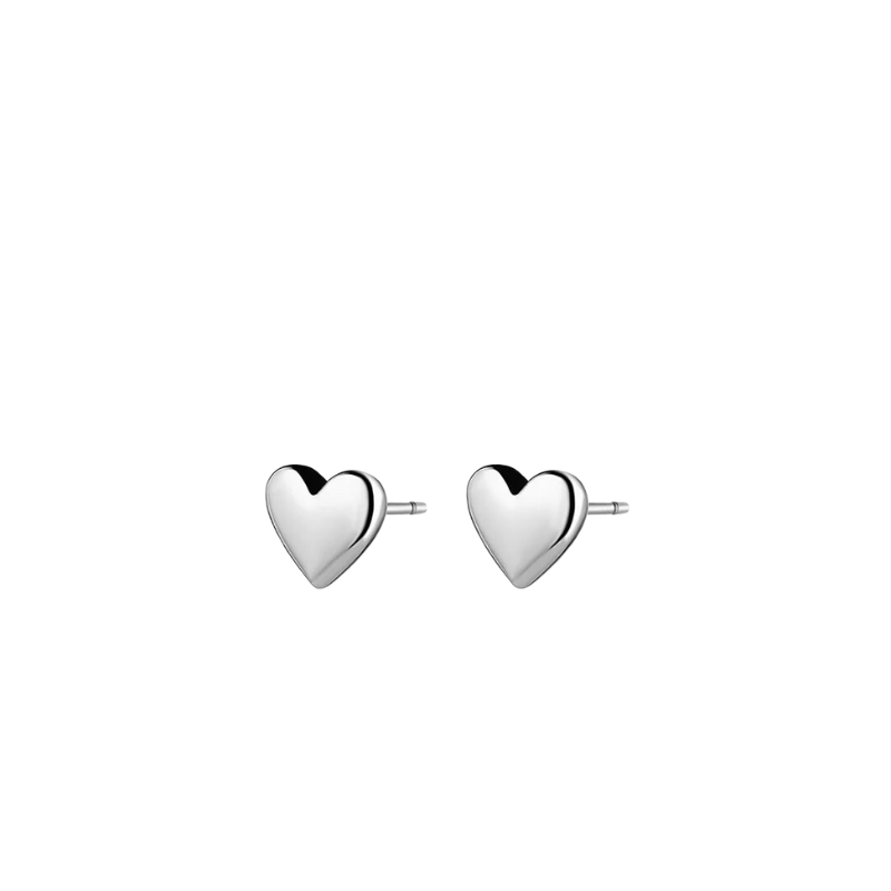 gorjana lou heart stud silver earring