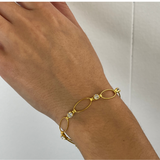 Sparkly Oval Linked Bracelet