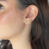 tai cut out gold butterfly stud earring