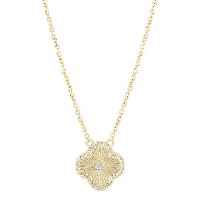 electric picks icon gold cz necklace