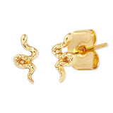 tai gold modern snake stud earring