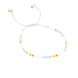 prima boho beach white rainbow bracelet