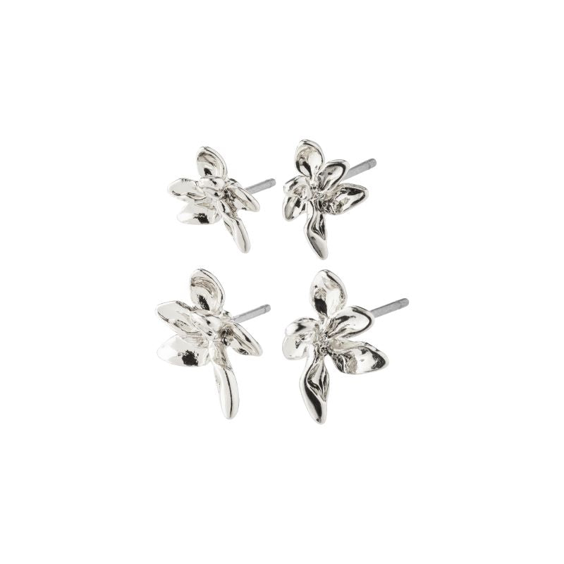 pilgrim riko 2 in 1 silver earring s