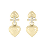 electric picks tyra gold heart earring