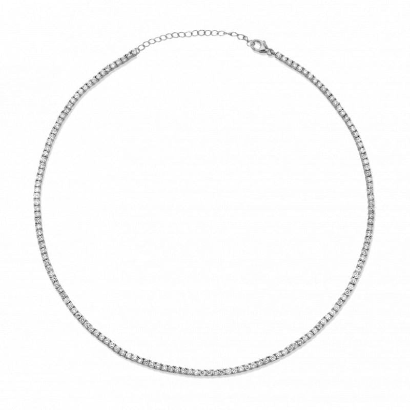 prima cz silver tennis choker