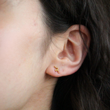 tai gold modern snake stud earring