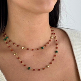 eneida franca fancy rondels balls gold ruby jade angelite necklace