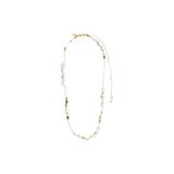 pilgrim force gold white necklace