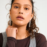 pilgrim phase silver chain earring