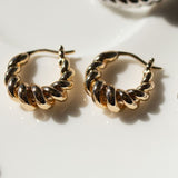 leeada flora gold hoop earring