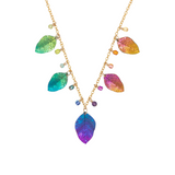 holly yashi healing elm leaf gold rainbow necklace