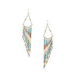 prima tribal festival earrings turquoise bronze