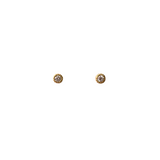 tashi tiny cz stud earring gold