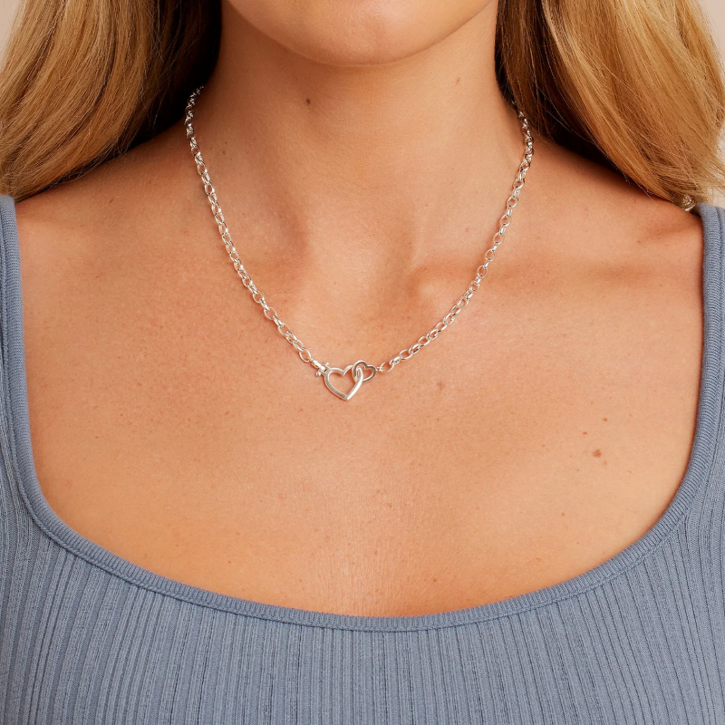 gorjana parker mini silver heart necklace