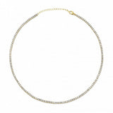 prima gold cz tennis choker
