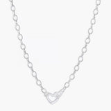 gorjana parker mini silver heart necklace