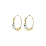 pilgrim force gold white hoop earring