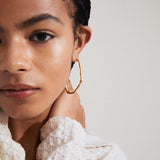 pilgrim light gold large hoop earring
