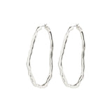 pilgrim light silver large hoop earring
