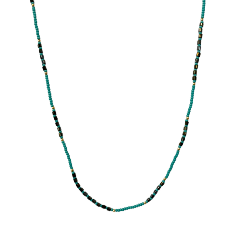 machu picchu turquoise beaded simple necklace prima