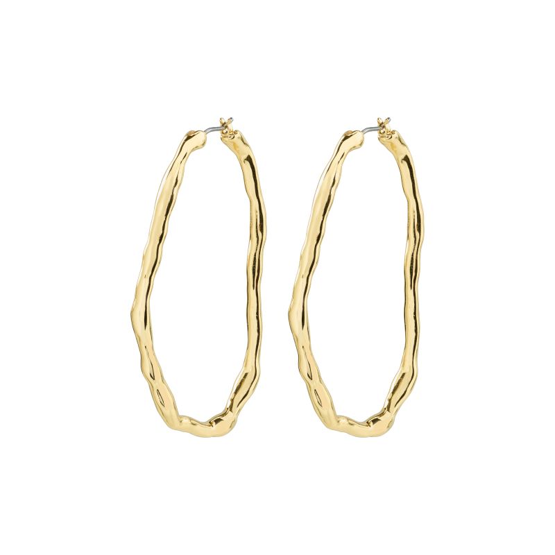 pilgrim light gold large hoop earring