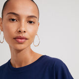 pilgrim light silver large hoop earring