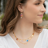 holly yashi coral reef gold burgandy drop earring niobium