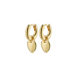pilgrim sophia gold heart hoop earring