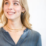 prima gold paper clip chain necklace