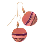 holly yashi rip tide gold peach sunset earring niobium