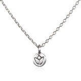 satya silver mini lotus necklace