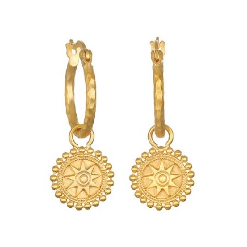 satya mandala gold hoop earring