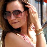 Gold Crystal Rope Bracelet