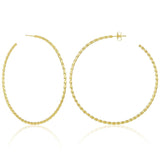 melinda maria twisted 3" hoops gold