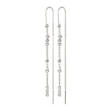 pilgrim kamari crystal drop silver earrings