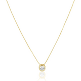 sahira gold cz bezel necklace