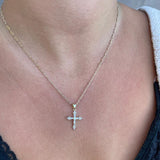 joy dravecky princess cross cz necklace