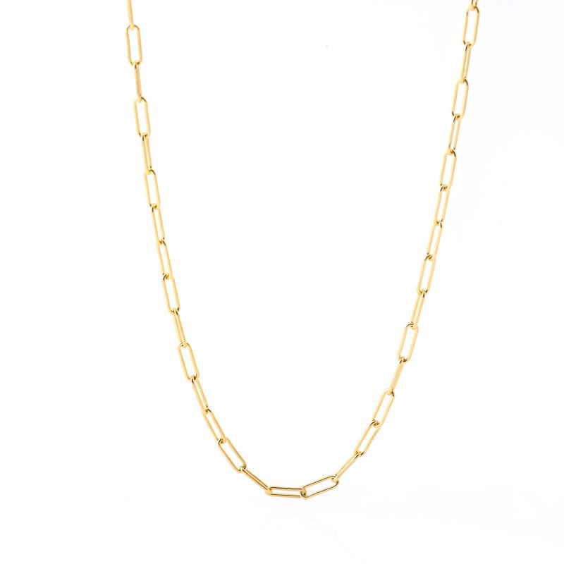 prima gold paperclip necklace