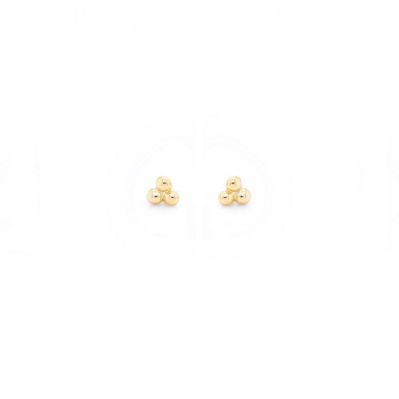 prima sterling silver gold trifecta stud earring