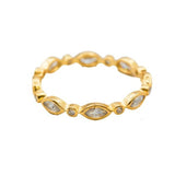 Round and Marquis CZ Band Ring