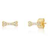 Dog Bone Stud Earring