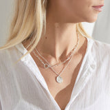 gorjana compass coin silver necklace