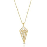 elizabeth stone moonshine pendant gold mother of pearl necklace