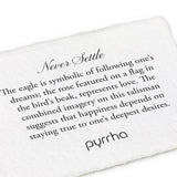 pyrrha never settle rose necklace
