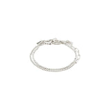 pilgrim rowan silver 2 in 1 bracelet