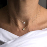 sahira gold cz bezel necklace