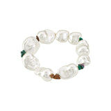 pilgrim rhythm silver pearl bracelet