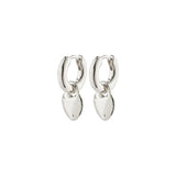 pilgrim sophia silver heart hoop earring