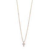 pilgrim clara cross gold crystal necklace