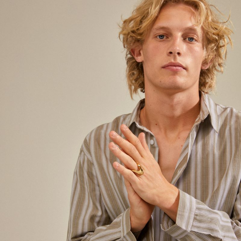 pilgrim cloud gold ring